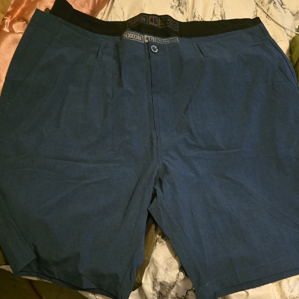 DIXXON Men's Navy Flat Front Shorts